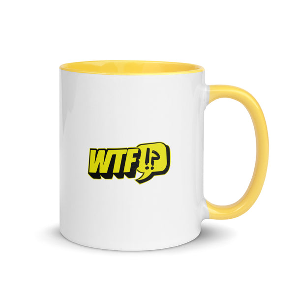 WTF!? Mug with Yellow Color Inside